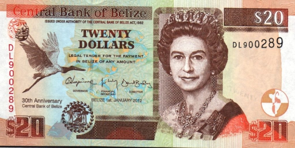 2012 "30th Anniversary Central Bank of Belize" Commemorative Issue