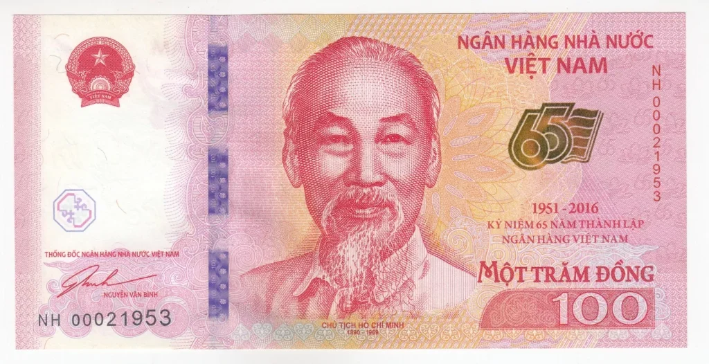 Vietnam 100VND commemoratative banknote year 2016
