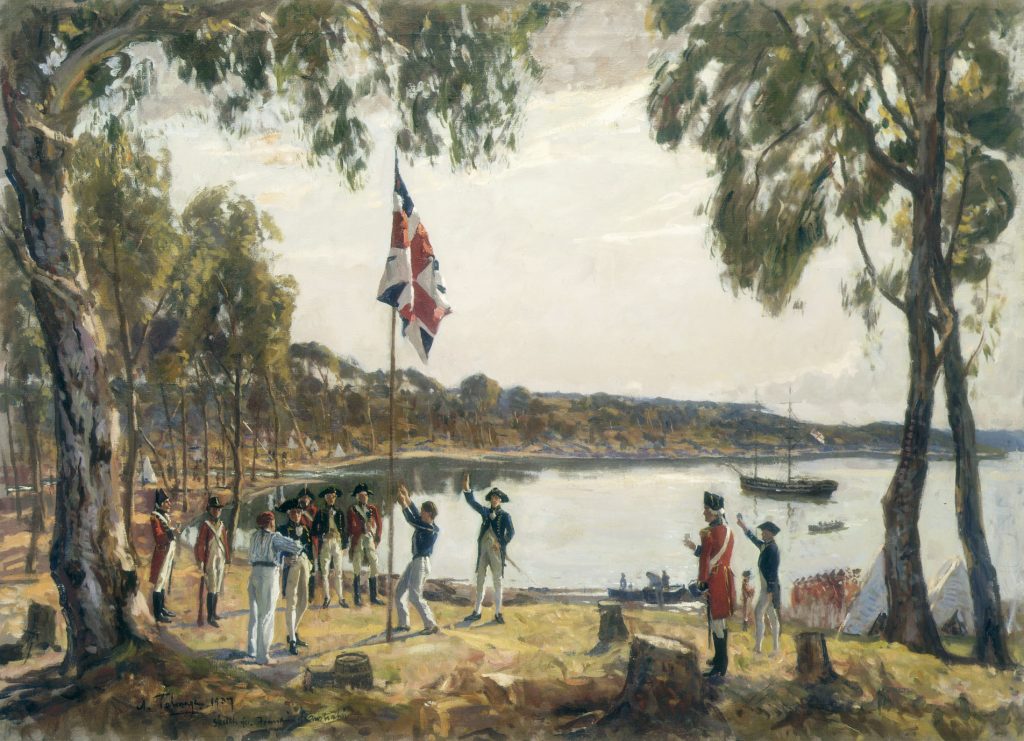 Source: https://digital-classroom.nma.gov.au/defining-moments/first-fleet-arrives-sydney-cove